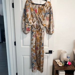 Luna silk midi dress